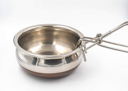 iKonbi Stainless Steel Chapati Roti Chimta with Pakkad Utensil Holder