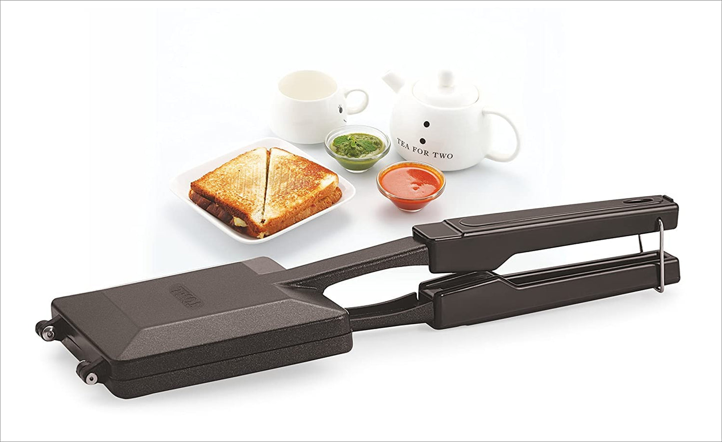 iKonbi Non-Stick Aluminium 2 Cut Sandwich Toaster Black