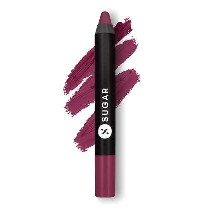 SUGAR Cosmetics Matte As Hell Crayon Lipstick: 32 Miss Rosa (Dusky Rose)