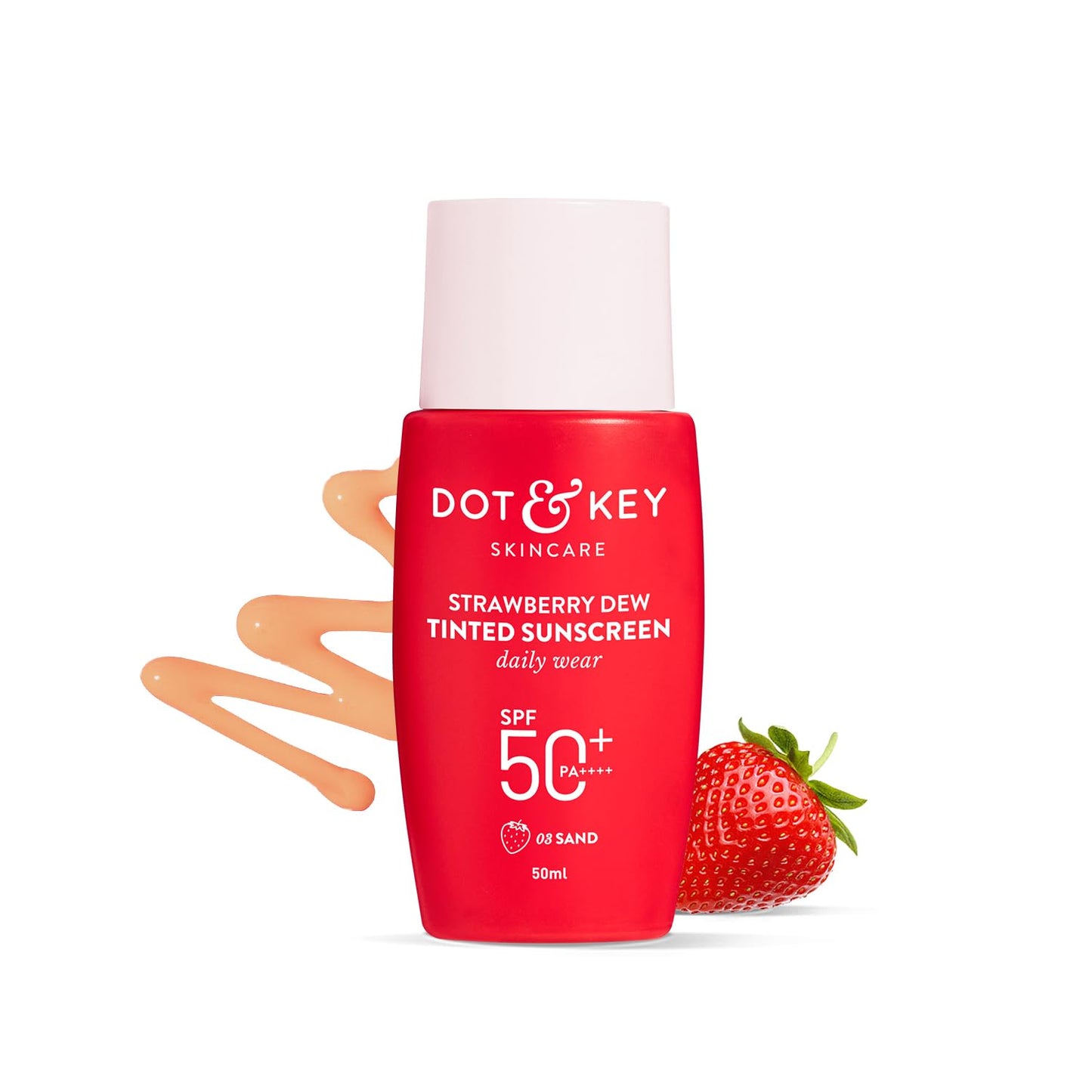 Dot & Key Strawberry Dew Tinted Sunscreen SPF 50+ Pa++++ - 03 Sand Protection Against UA/U