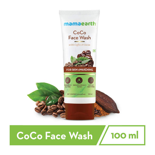 Mamaearth CoCo FaceWash: Coffee & Cocoa, 100 ml