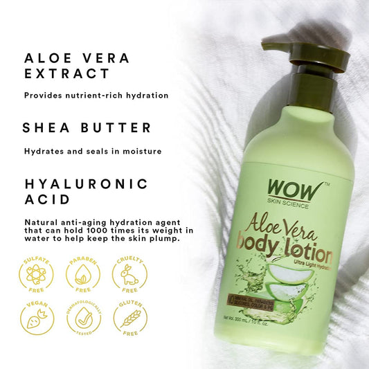 WOW Aloe Vera Moisturizing Body Lotion: 300 ml
