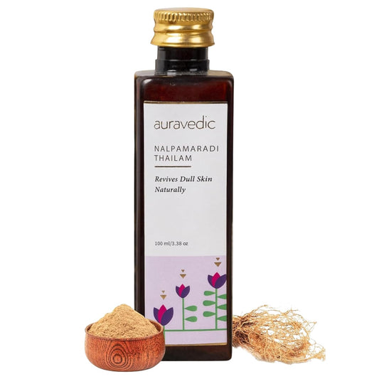 AM Creation Auravedic Nalpamaradi Thailam 100ml Skin Brightening Face Oil for Glowing Skin