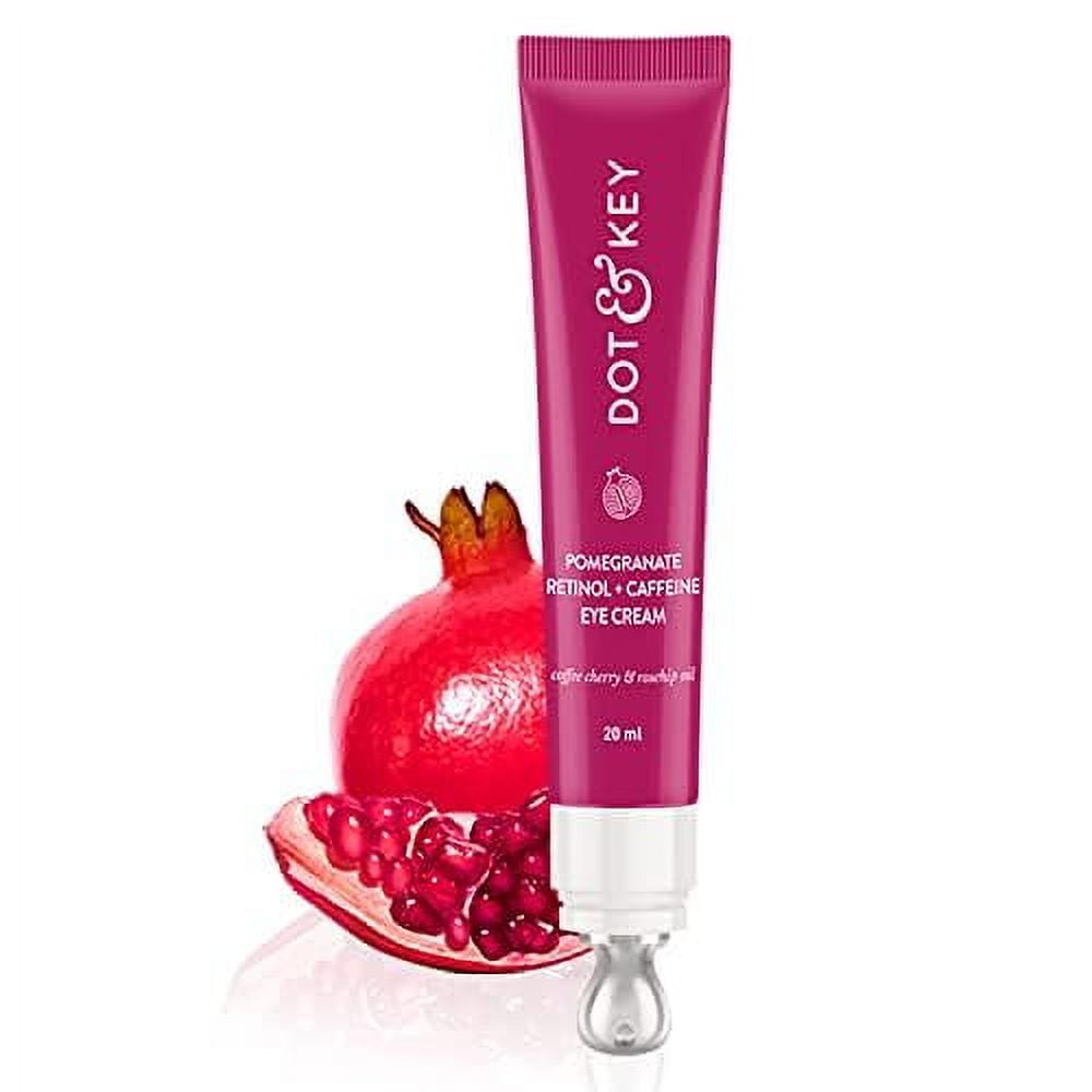 Dot & Key Pomegranate Retinol + Caffeine Eye Cream | Smoothens Fine Line & Wrinkles | Fade