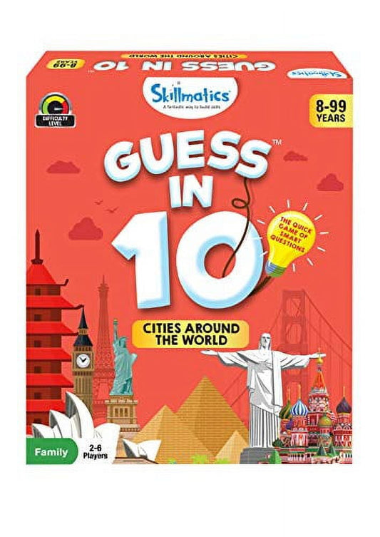 Skillmatics Guess in 10 Card Game Cities Around the World, Trivia Game for Kids & Families