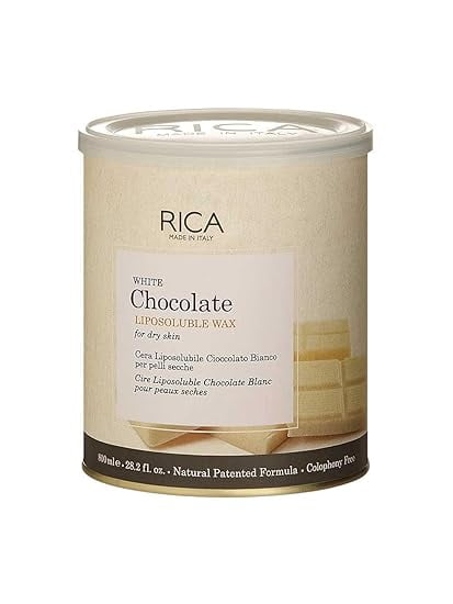 Rica White Chocolate Liposoluble Painless Hair Removal Wax for Men & Women 800 ml,