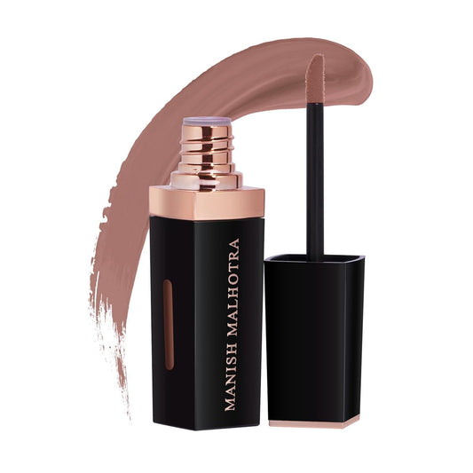 MyGlamm Manish Malhotra Liquid Matte Lipstick - Caramel Quest - 7gm | Neutral Brown Shade