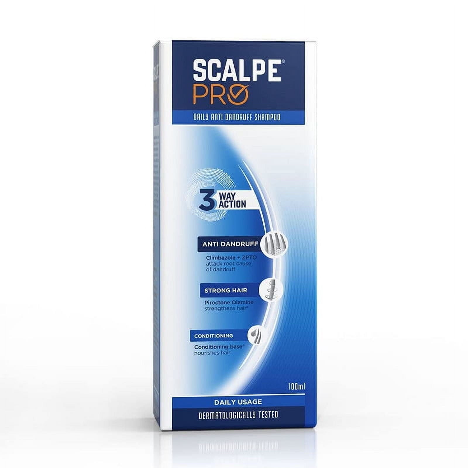 Scalpe Pro Daily Anti-dandruff Shampoo with conditioning base, For Strong and Smooth hair