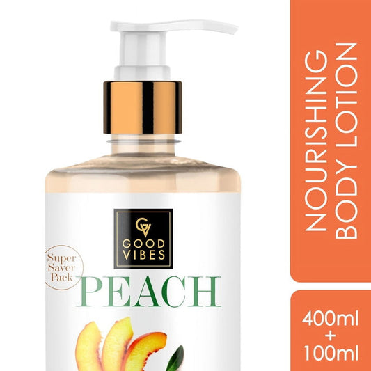 Good Vibes Peach Nourishing BodyLotion (400ml + 100 ml free)