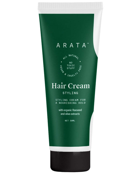 Arata Natural Styling & Hold Hair Cream With Organic Flaxseed & Olive Oil || All-Natural,