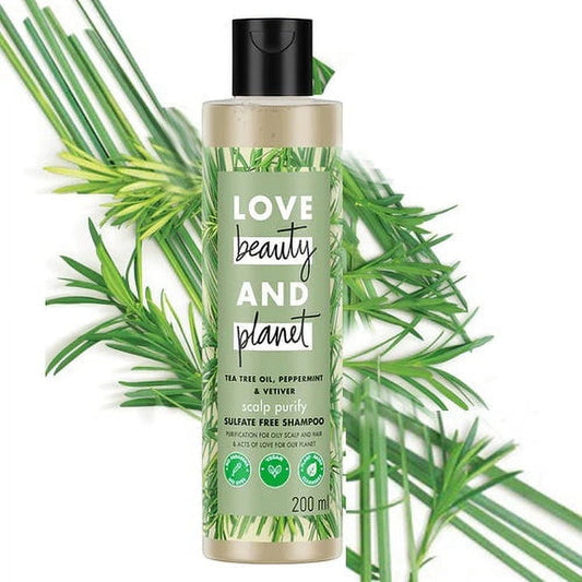 Love Beauty and Planet Tea Tree, Peppermint & Vetiver Sulfate Free Purifying Shampoo - 200