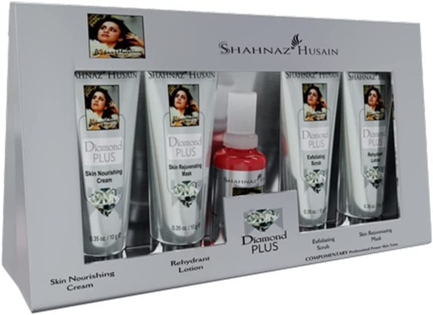 Shahnaz Husain NEW Diamond Plus Ayurvedic Herbal SkinCare Kit with Diamond Cream, Lotion,