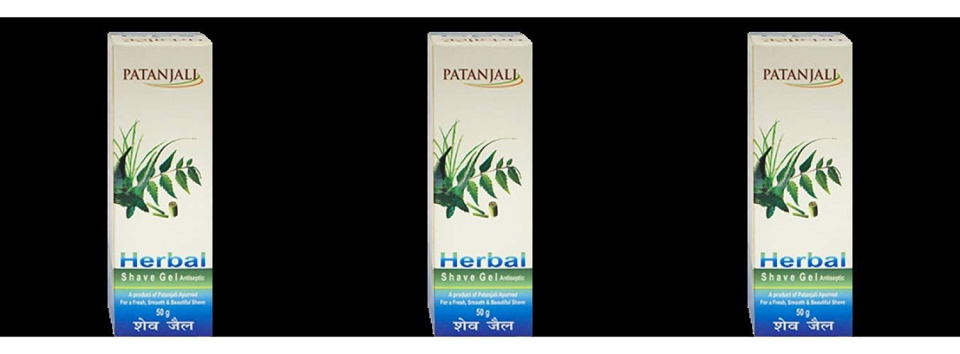 Patanjali herbal Shave Gel - 50 g (Pack of 3)