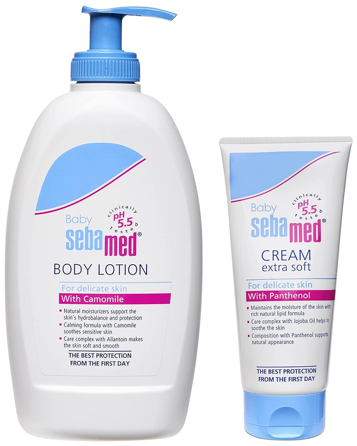 Sebamed Baby Lotion, 400ml & Baby Cream, Extra Soft, 200ml Combo