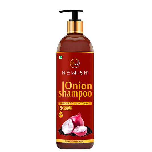 Newish Red Onion Shampoo For Hair Growth and Hairfall Control 200 ml