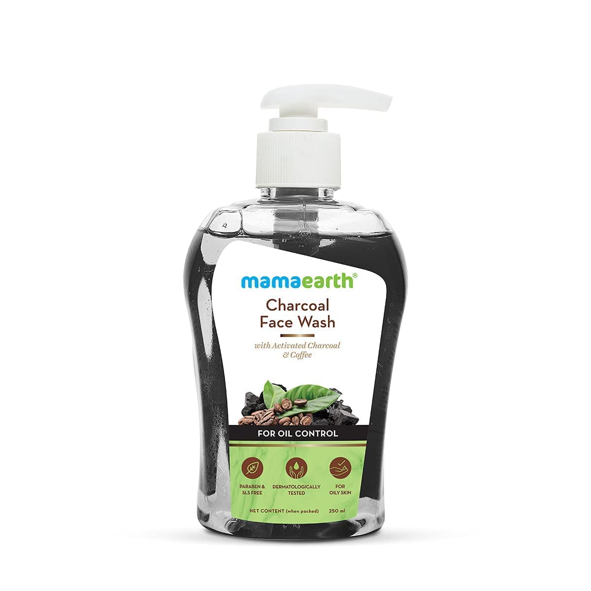 Mamaearth Charcoal FaceWash with Activated Charcoal and Coffee for Oil Control - 250 ml