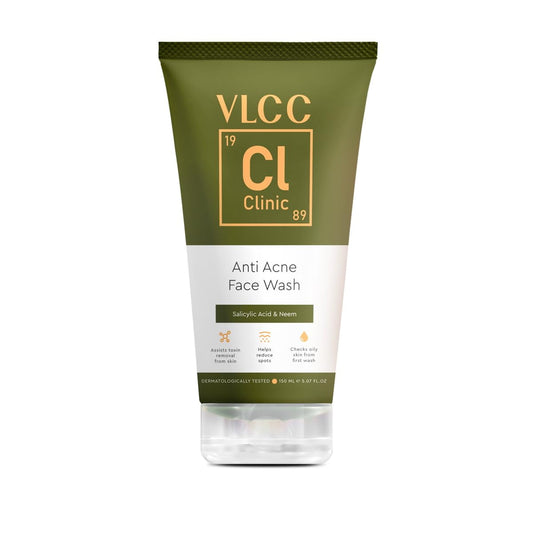 Vlcc Clinic Anti Acne FaceWash - 150Ml | Salicylic Acid & Neem For Acne Prone Skin | Acne