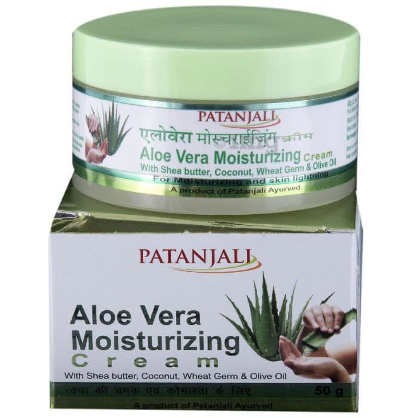1 x Patanjali Aloe Vera Mositruzer cream 50gms