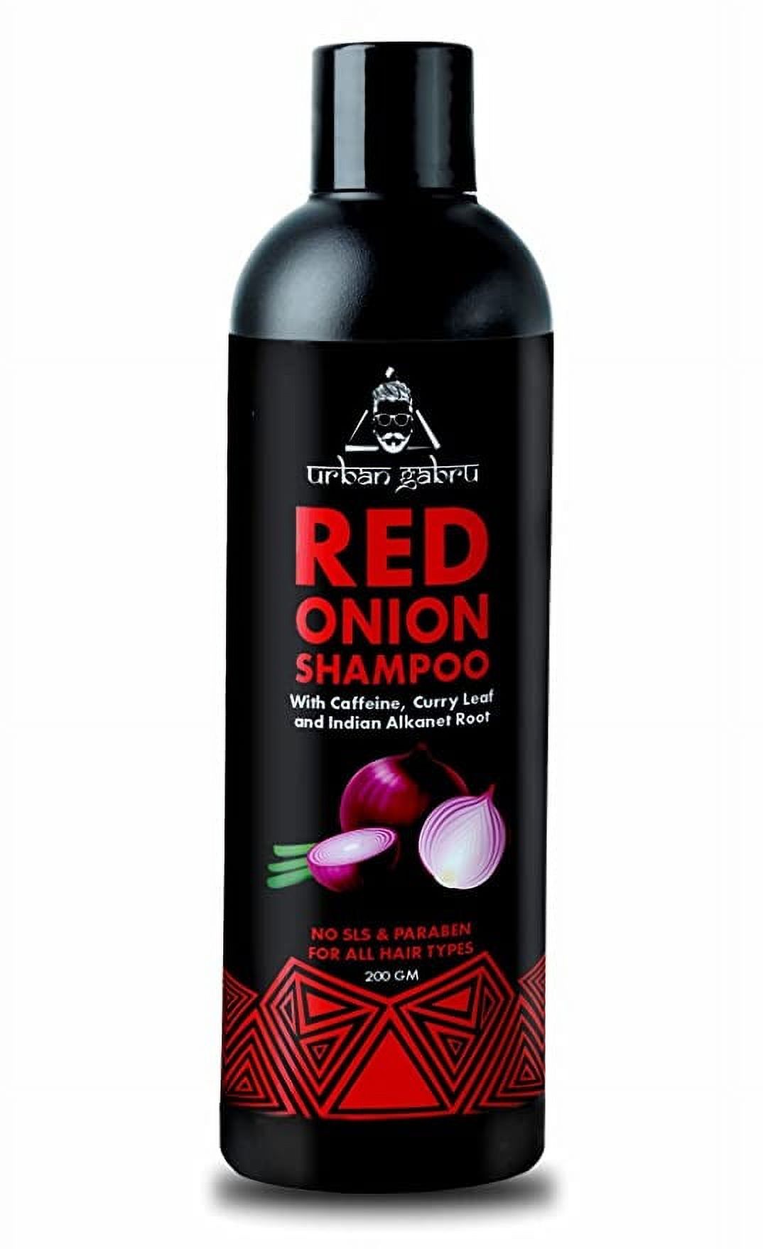 UrbanGabru Red Onion Shampoo for Hair Growth & Hairfall Control (6.76 fl oz)