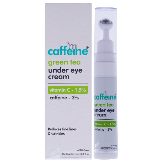 mCaffeine Green Tea Under Eye Cream Vitamin C 1.5 Percent , 0.5 oz Cream