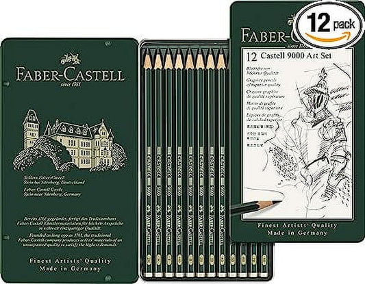 Faber-Castell â€“ 9000 Series Set of 12 Graphite Sketch Pencils