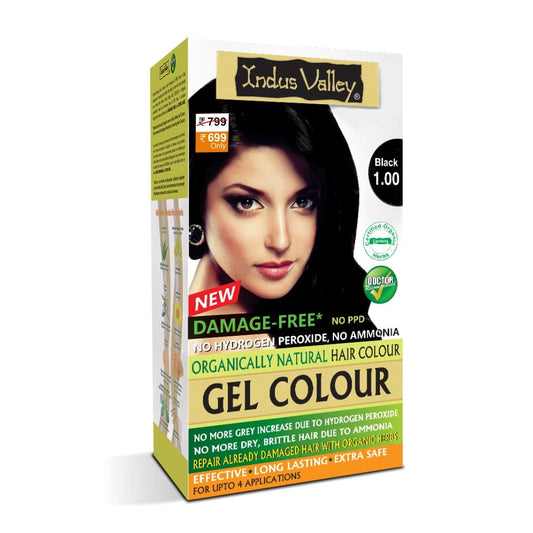 Indus Valley Damage Free Natural Gel Hair Colour For Women | Ammonia & Ppd Free Organic Ha