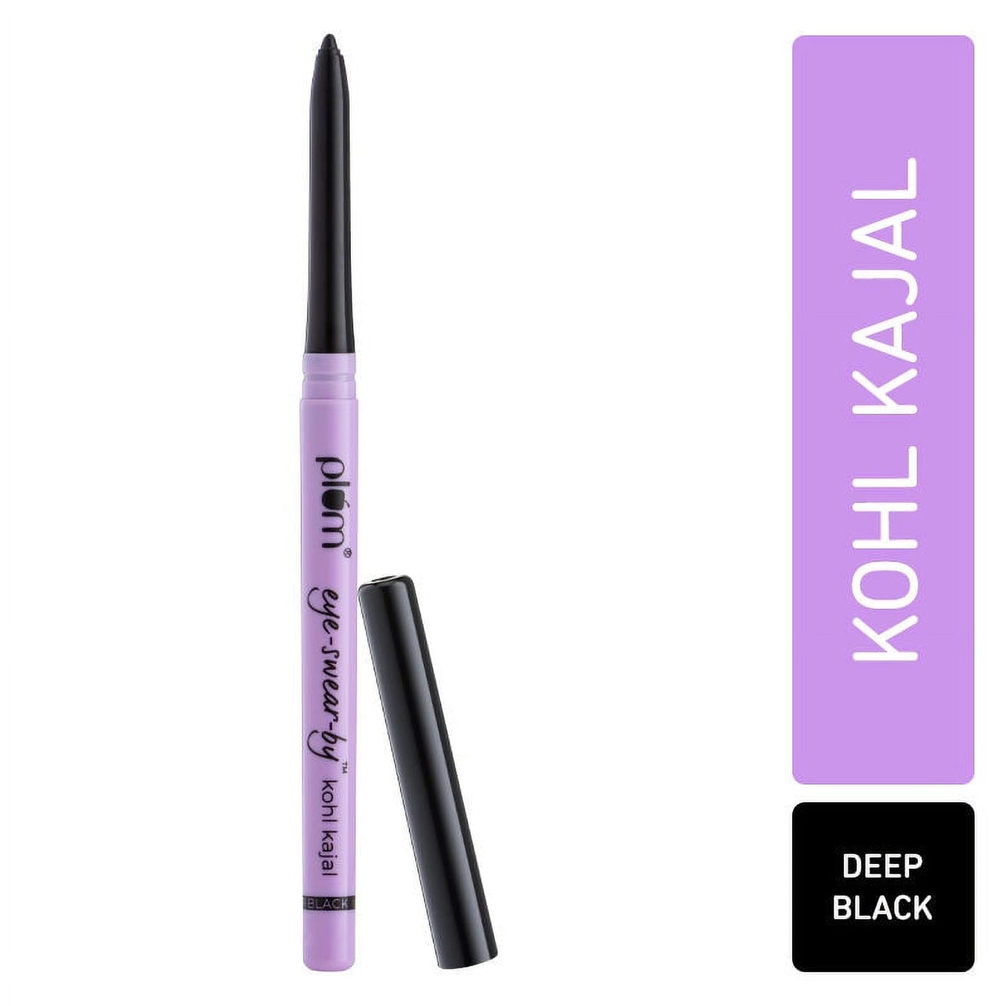 Plum Eye-swear-by Kohl Kajal - Deep Black