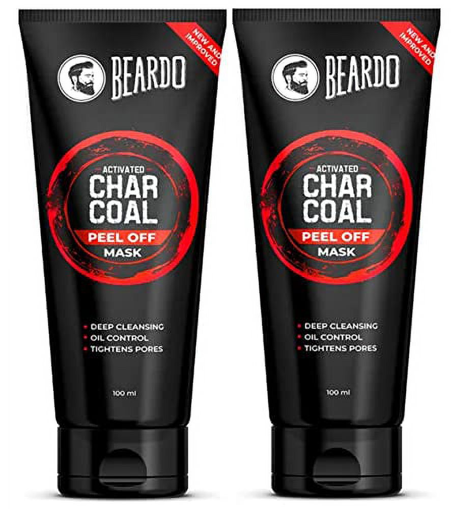 Beardo Activated Charcoal Detox Peel Off Mask for Men | Blackhead Removal Mask | Fights Po