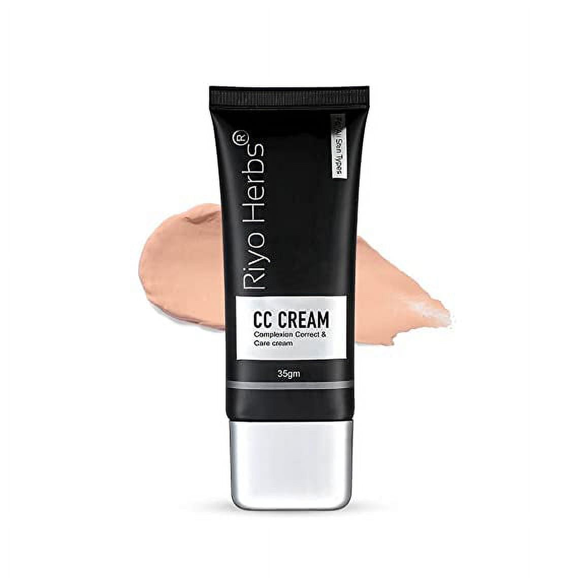 Riyo Herbs CC Cream Contains SPF With UVA/UVB Rays, Non-Sticky Formula, Conceals Imperfect