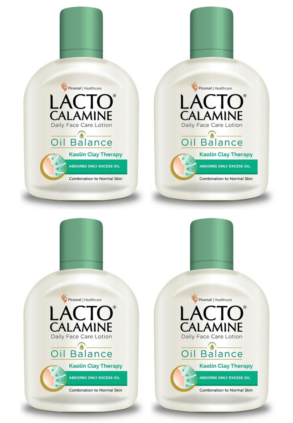 Pack of 4 - Lacto Calamine Skin Balance Oil Control With Kaolin + Aloevera Daily Nourishin