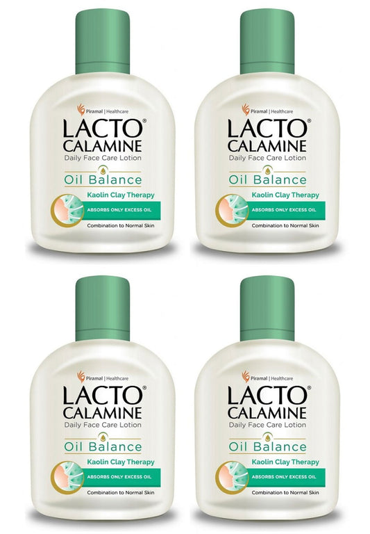 Pack of 4 - Lacto Calamine Skin Balance Oil Control With Kaolin + Aloevera Daily Nourishin