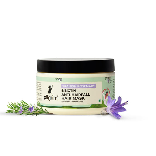 Pilgrim Spanish Rosemary Anti Hairfall HairMask, 200Gm With Biotin For Reducing Hair Fall