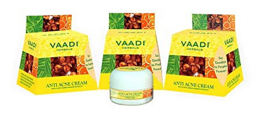 Vaadi Herbals Value Anti Acne Cream, Clove and Neem Extract, 30gx3