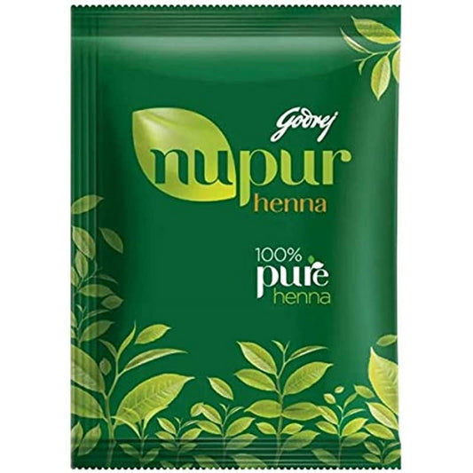 Godrej Nupur Henna Natural Mehndi for Hair Color with Goodness of 9 Herbs 3 Pack with 400