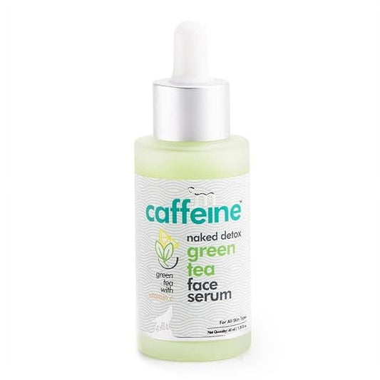 mCaffeine Green Tea Hydrating FaceSerum for Glowing Skin with Vitamin C & Hyaluronic Acid