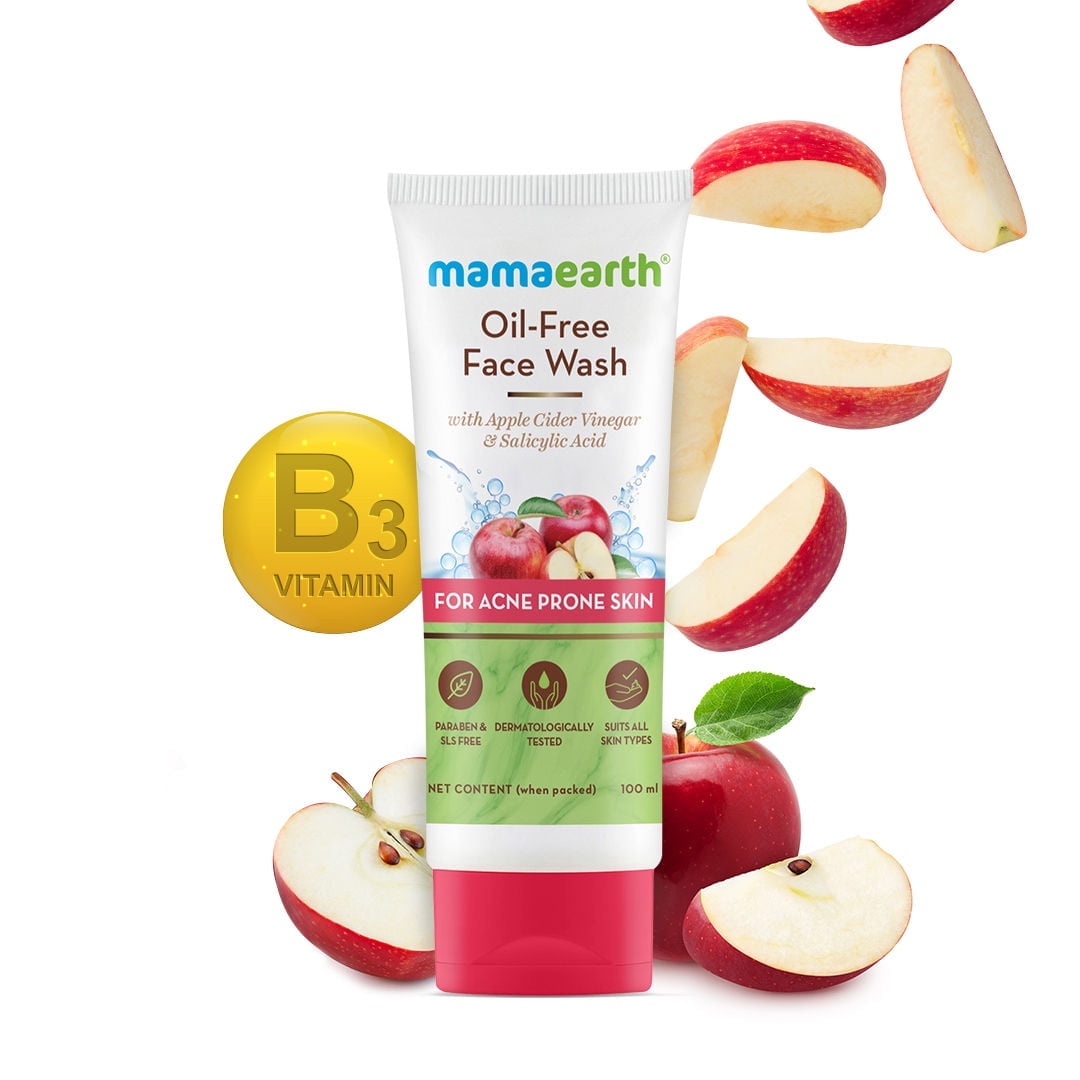 Mamaearth Oil-Free FaceWash For Oily Skin, With Apple Cider Vinegar & Salicylic Acid