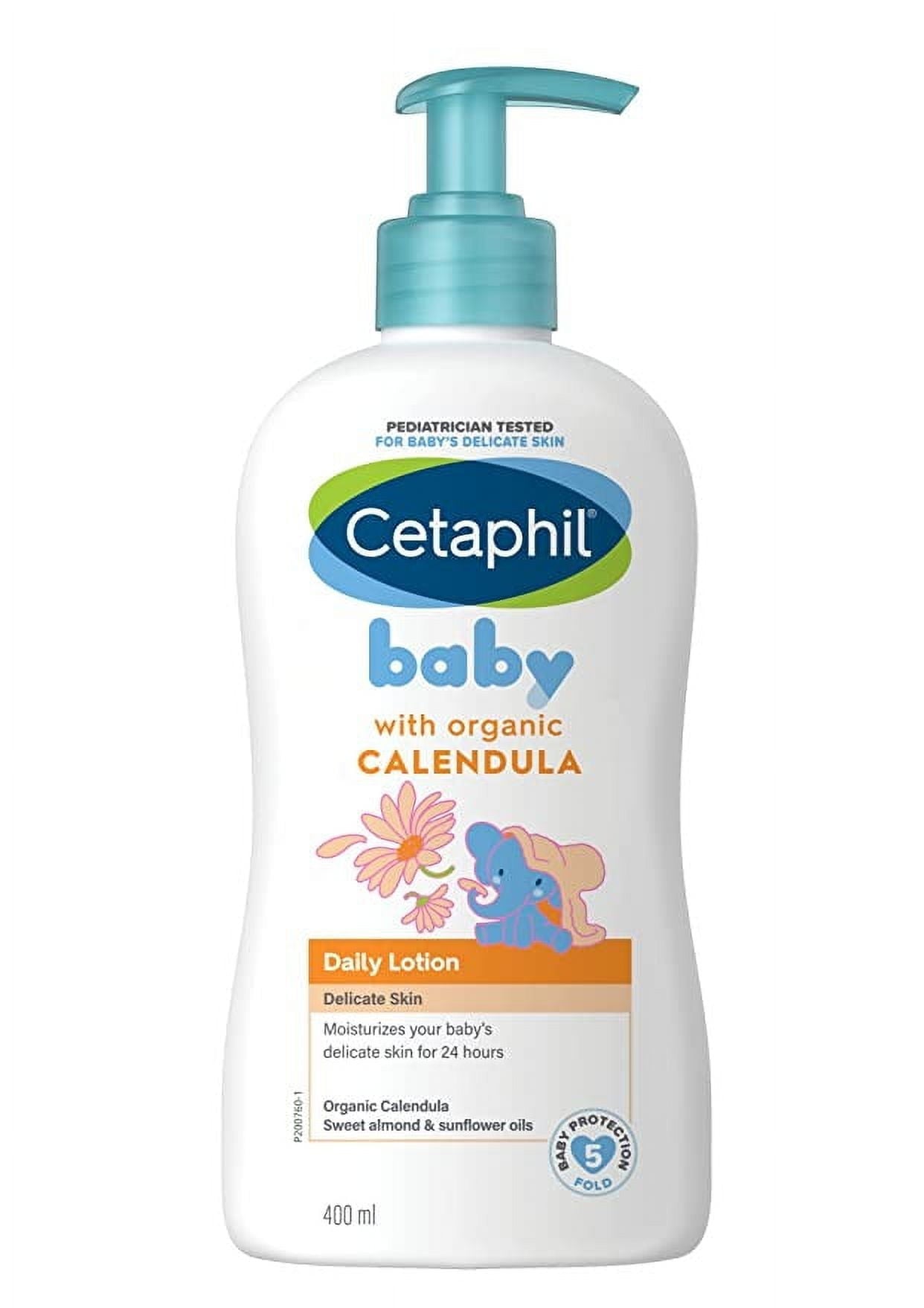 Cetaphil Baby Daily Moisturizing Lotion 400ml with Organic Calendula for Face & Body, Mois