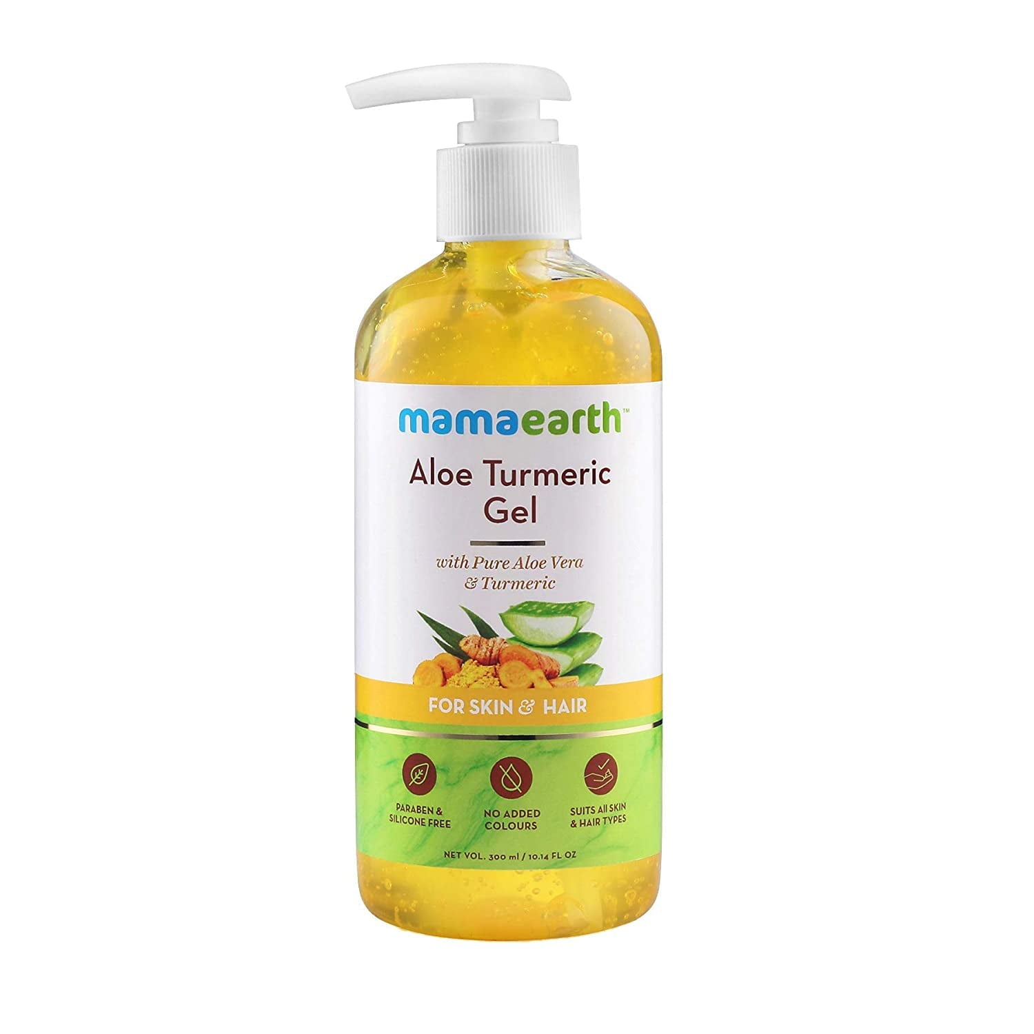 Mamaearth Aloe Turmeric Gel for Skin & Hair 300ml (Saver Pack, get 20% extra)