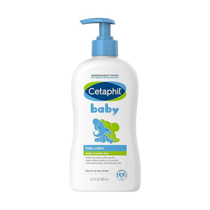 Cetaphil Baby Daily Lotion, Suitable for baby’s delicate skin, Shea Butter and Vit E, Derm