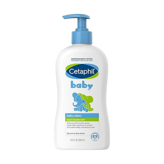 Cetaphil Baby Daily Lotion, Suitable for baby’s delicate skin, Shea Butter and Vit E, Derm