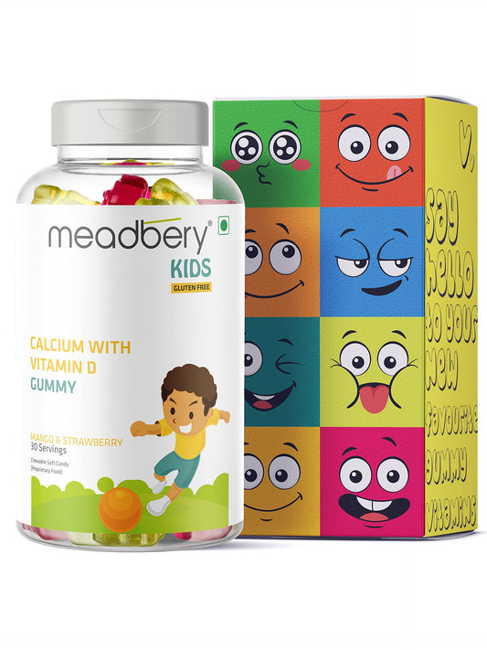 Meadbery Calcium Vitamin D Gummies For Kids For Stronger Bones And Teeth In Children Who D