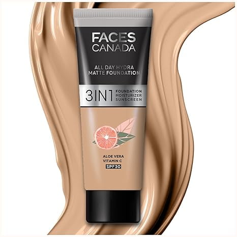 FACES CANADA All Day Hydra Matte Foundation - Mini | | 24 HR Aloe Hydration & Vitamin C |