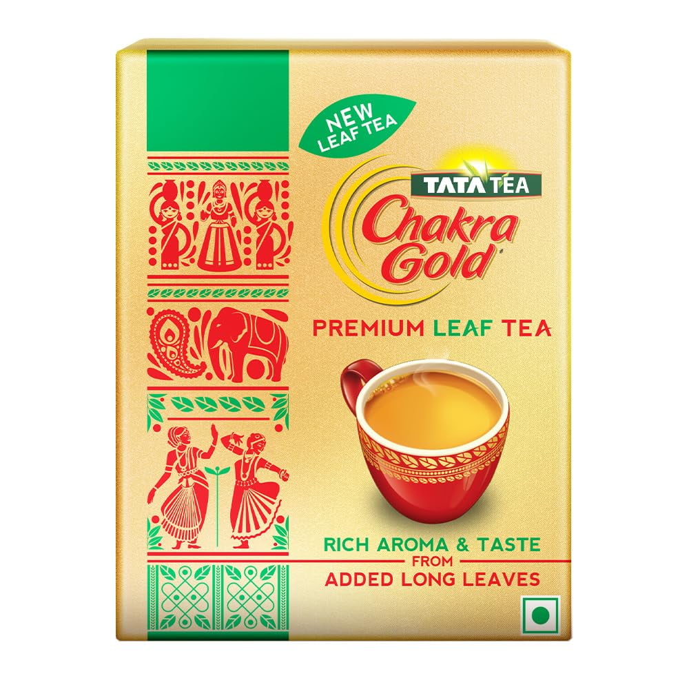 Tata Tea Chakra Gold Premium Leaf Tea | With Added Long Leaves | Rich Aroma & Taste | Assa