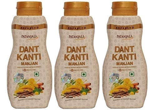 Patanjali Advance Dant Kanti Manjan, 100g (Pack of 3)