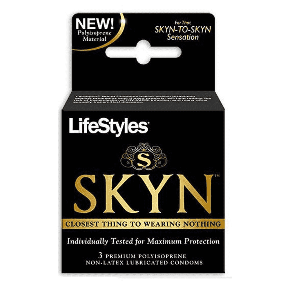 LifeStyles SKYN Lubricated Non-Latex Condoms, Premium Ultra Thin Natural Feel, Lubricated