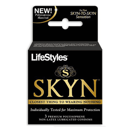 LifeStyles SKYN Lubricated Non-Latex Condoms, Premium Ultra Thin Natural Feel, Lubricated