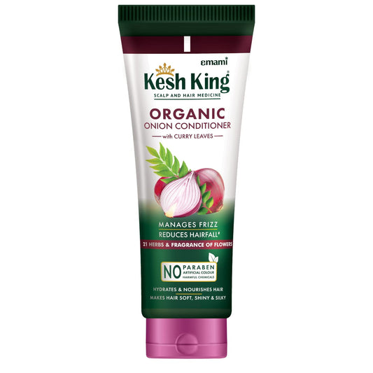 Emami Kesh King Organic Onion Conditioner with Curry Leaves for Hydrated and Nourished Hai