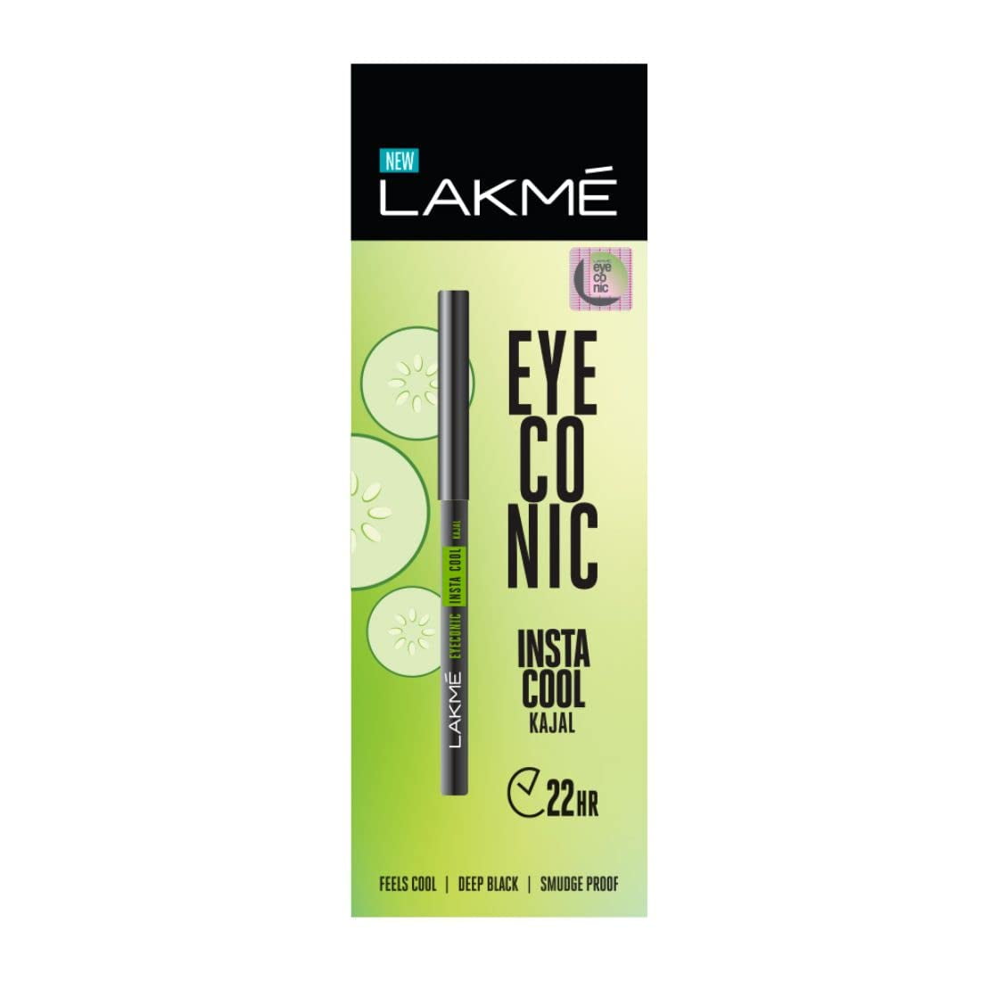 LAKMÃ‰ Eyeconic Insta Cool Pencil, Glossy Kajal|| Black|| 0.35 G