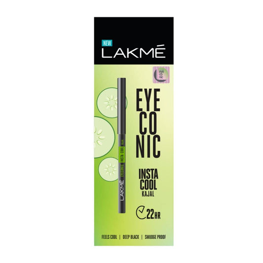 LAKMÃ‰ Eyeconic Insta Cool Pencil, Glossy Kajal|| Black|| 0.35 G