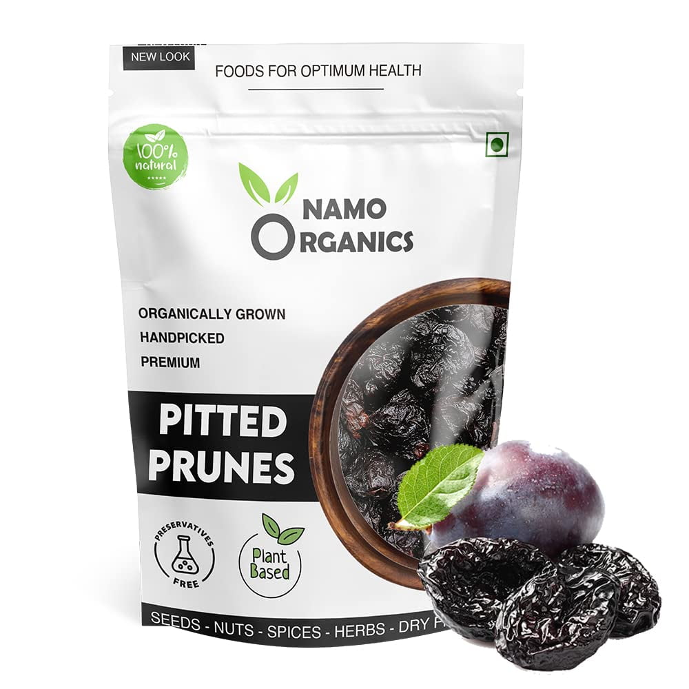 Namo Organics - Pitted Dried Prunes Without Added Sugar - 250 Gm - Unsweetened Dry Fruits